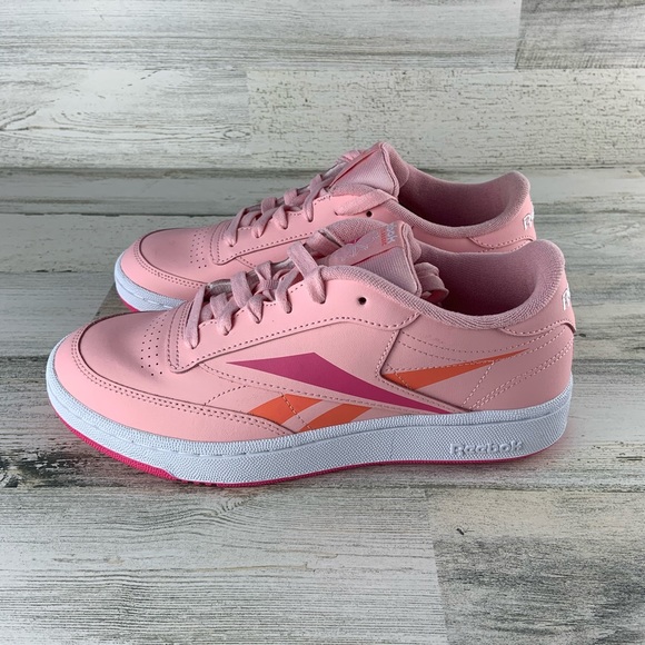 orange and pink sneakers